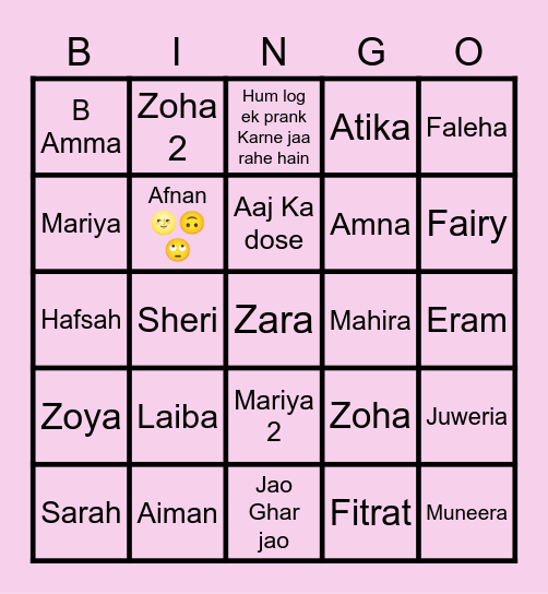 Paradise Homes bingo Card