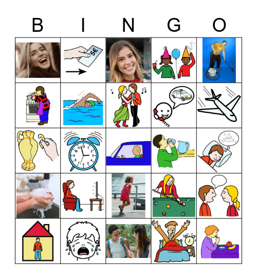 Verbejä Bingo Card