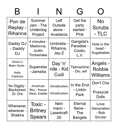 NYE BINGO Card