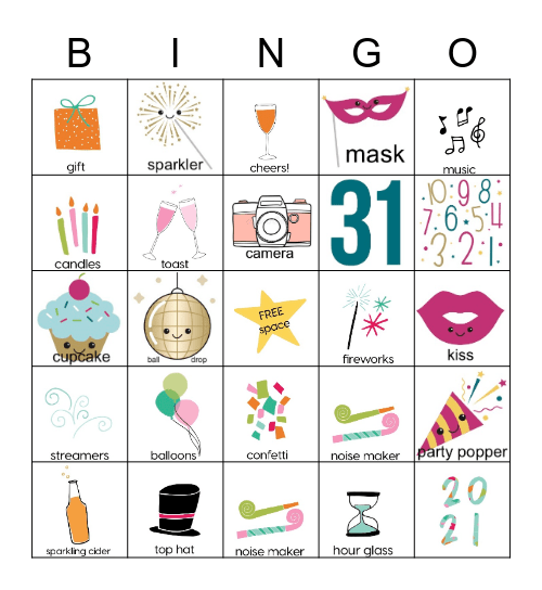 Ring in the Noon Year! Bingo Card