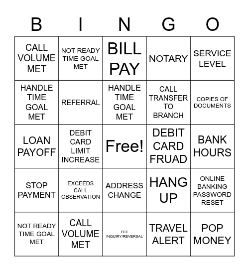 BINGO WEEK 12/28 Bingo Card