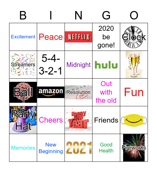 New Years - Farewell 2020 Bingo Card