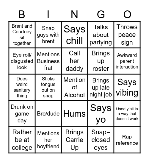 Campfire bingo Card