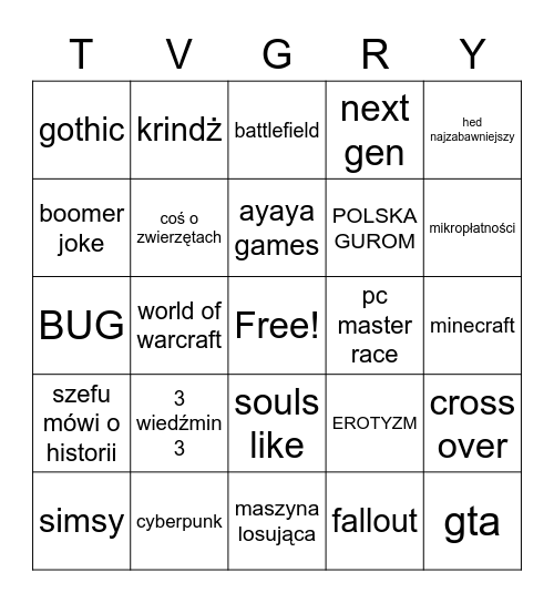 Bingo TV Gry Bingo Card