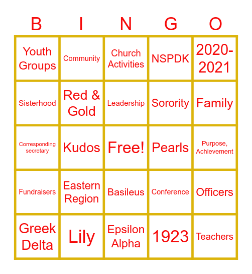 EA Holiday Game Night Bingo Card