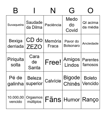 Reveillon Bingo Card