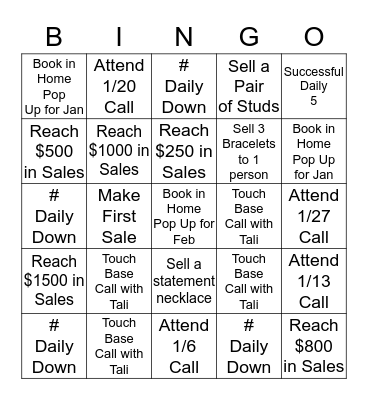 #teamgoodlife BLINGO  Bingo Card