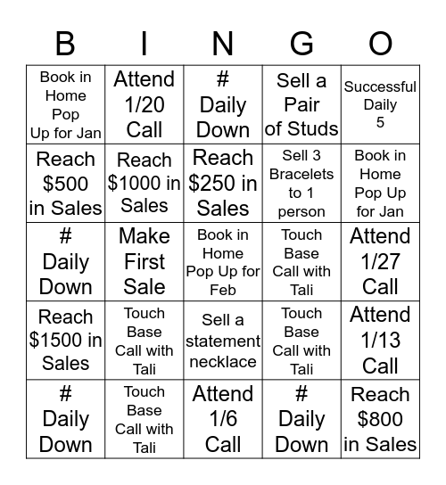 #teamgoodlife BLINGO  Bingo Card