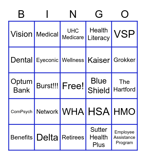 Schools Insurance Group Bingo! Bingo Card