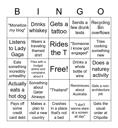 Sam Bingo 2.0 Bingo Card