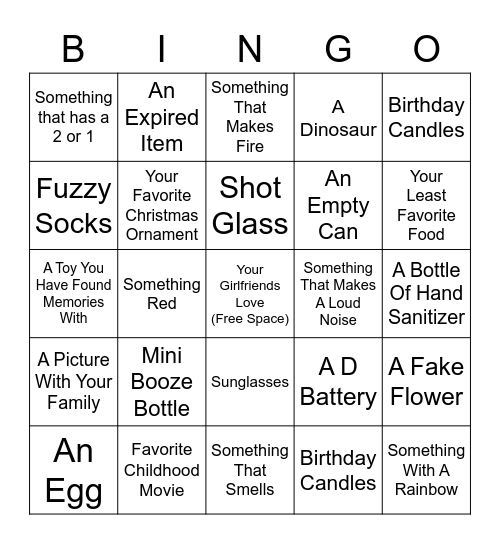 21st Bingo! Bingo Card