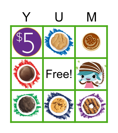 Girl Scout Cookie Bingo Card