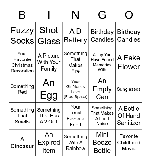 21st Bingo! Bingo Card