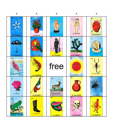 BX LOTERIA Bingo Card