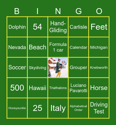 Bownas Family Bingo Card