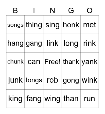 Wilson 2.1 Bingo Card