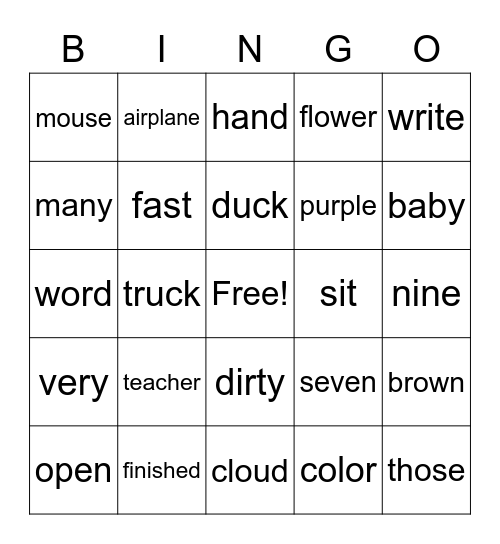 Speak Out 3 Bingo Card
