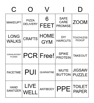 CDM 2020 Bingo Card