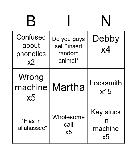 E X P R E S S Bingo Card