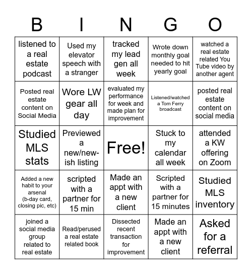 Sharpen Your Ax (                                          ) Bingo Card