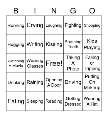 Movie Night Bingo Card