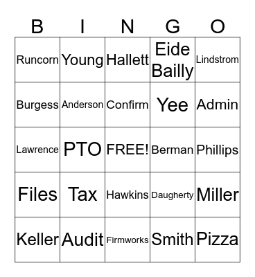 Eide Bailly Bingo Card