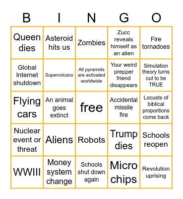 2021 BINGO Card