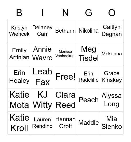 Engagement Bingo Card