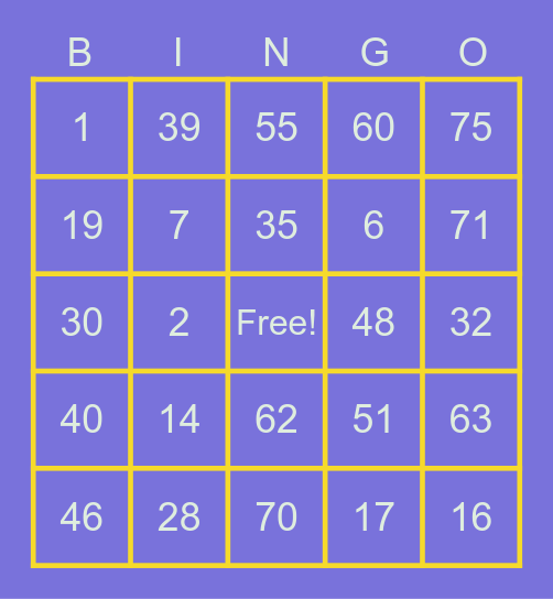 Charles Thomas Villero Bingo Card