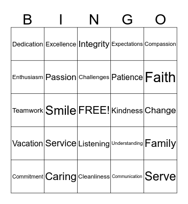 Captains Quarters New Hire Orientation  Bingo Card