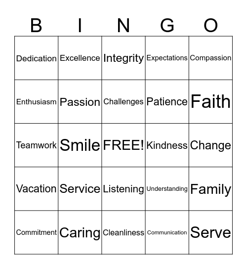 Captains Quarters New Hire Orientation  Bingo Card