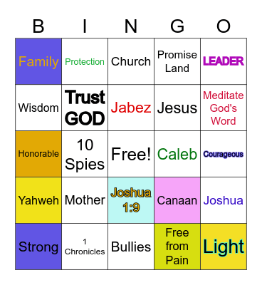 Bible Bingo Card