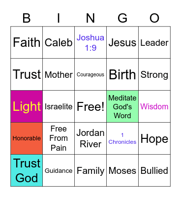 Bible Bingo Card