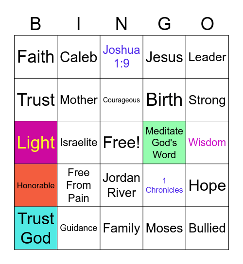Bible Bingo Card