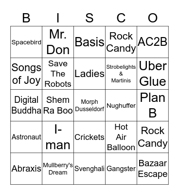 2014 New Years Run Bingo Card