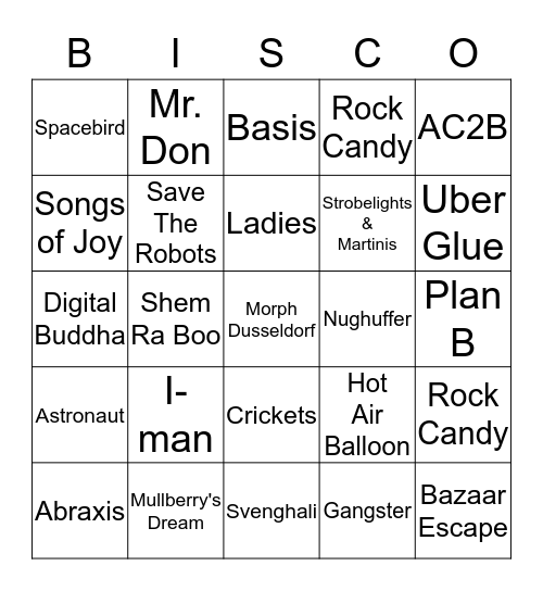 2014 New Years Run Bingo Card