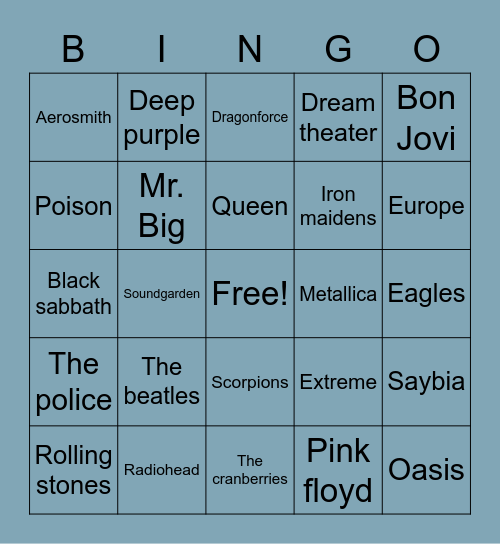 Punya atun Bingo Card