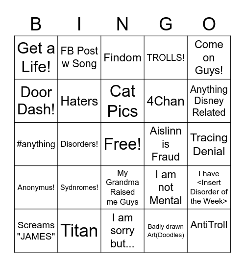 Samily Bingo Card Bingo Card
