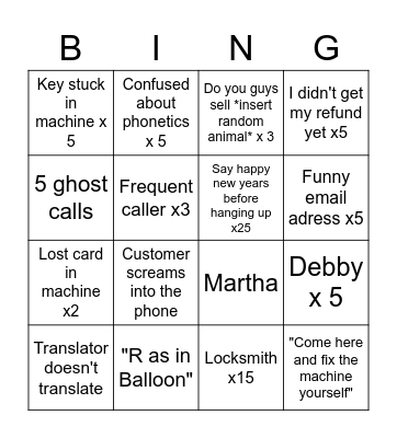 M E D I U M Bingo Card