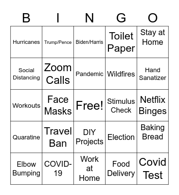 2020 Bingo Card