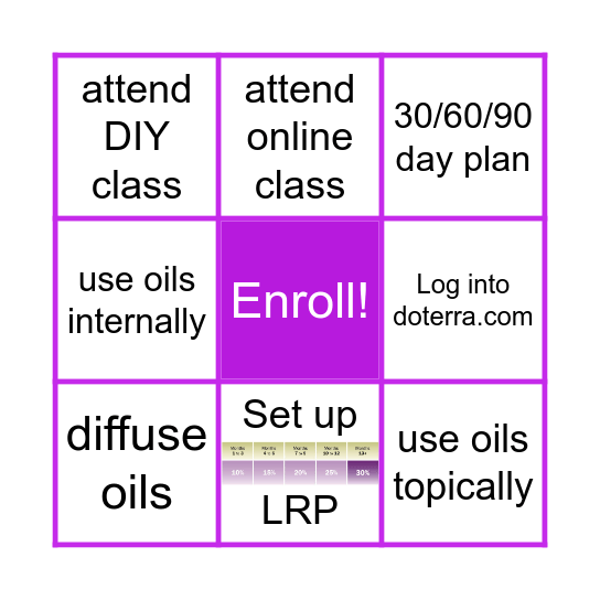 Novice Bingo Card