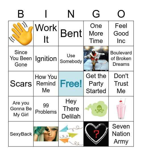 00's Bingo Card