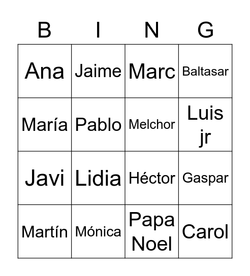 Los Choris Bingo Card