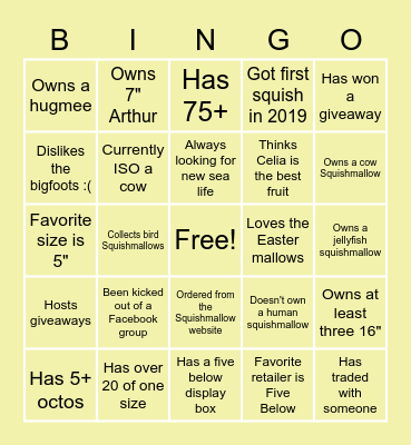 @laurensmallows Bingo! Bingo Card
