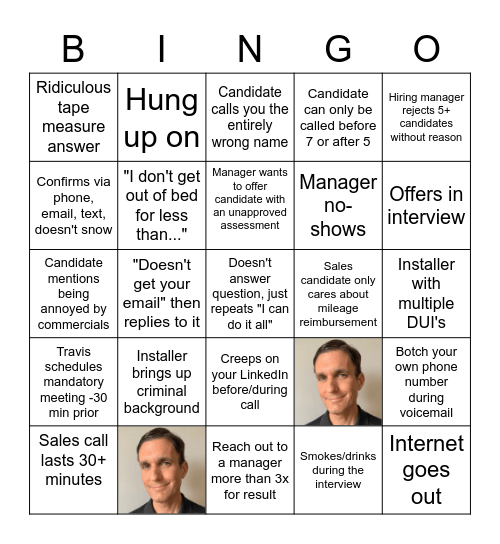 Bad Times Bingo Card