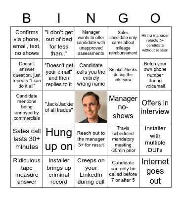 Bad Times Bingo Card