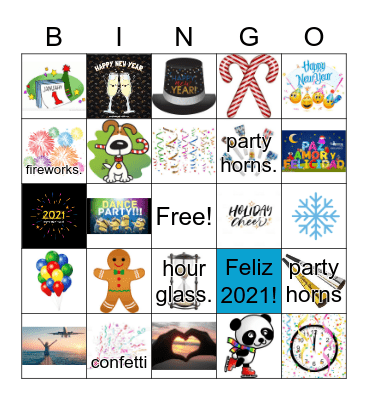 Feliz 2021!! Bingo Card