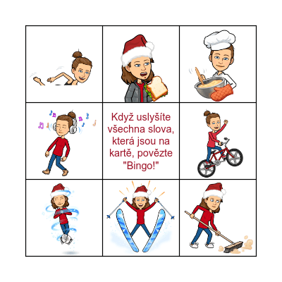 Slovesa (lekce 5,8) Bingo Card