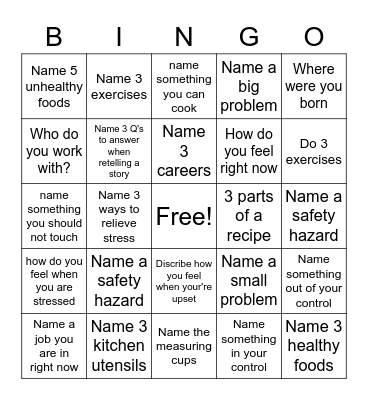 Brent's Bingo Card