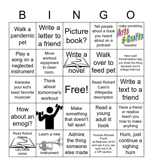 New Years Resolutions (Tiered Edition) Bingo Card